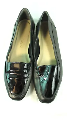 Enzo Angiolini Black Leather Flats Loafers Women's Size 11 M • $25.48
