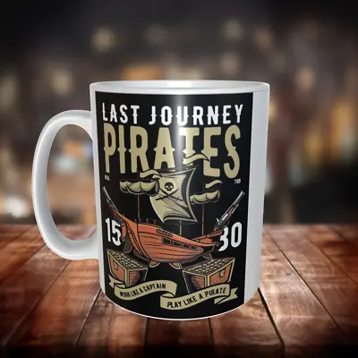 Pirate Themed Ceramic Gift Mug: Pirate Ship • £10