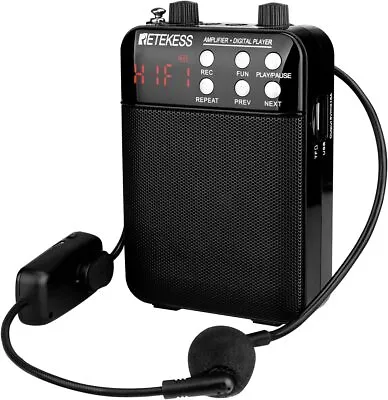 £32.89 • Buy Retekess TR619W Voice Amplifier, Portable PA System With Wireless Mic Headset