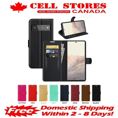 Leather Magnetic Card Slot Wallet Flip Cover Case For Google Pixel 7 8 Pro • $13.29