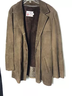 Vtg SEARS The Leather Shop Suede Coat Removable Liner Mens Jacket Sz 46 • $60.79