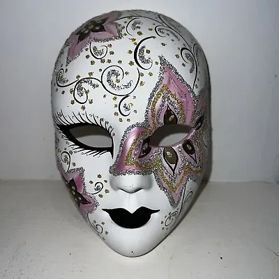 Venetian Wall Art Face Size Tile Mask Hand Painted 9 Inches  • $34