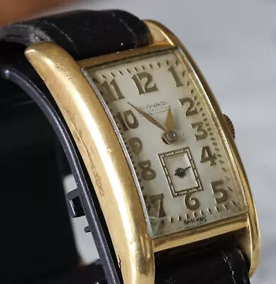 Vintage MOVADO 18 K 750 Solid Gold Curviplan Men Curvex Watch Working • $1150