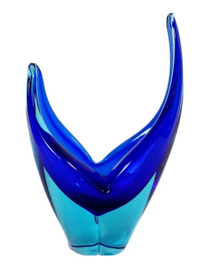 £135.51 • Buy Focke & Meltzer Bohemian Blue Art Glass Vase Heavy 11.5 