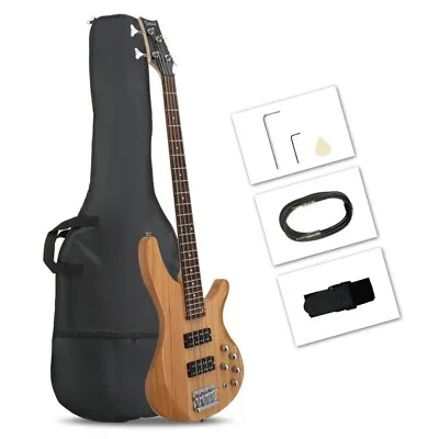 Glarry 44 Inch GIB 5 String H-H Pickup Laurel Wood Fingerboard Electric Bass Gui • $122.40