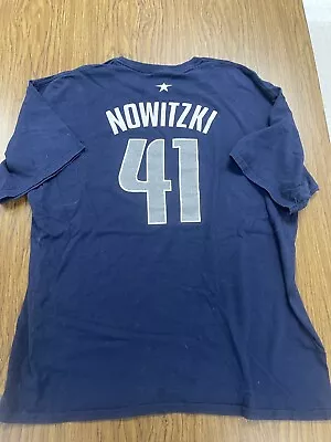 Dirk Nowitzki Dallas Mavericks Short Sleeve T-Shirt Jersey #41 Adult XL NBA • $19.95