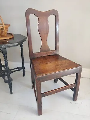 Hall Chair Oak Country 1900s Splatback Farmhouse Antique Postage Available • £85