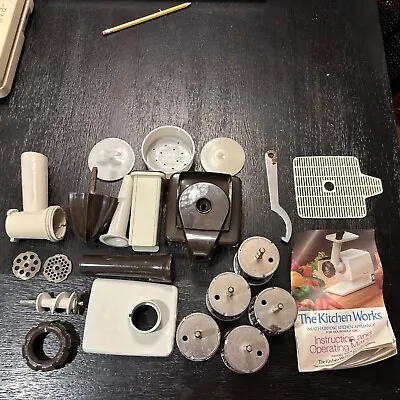 Moulinex  The Kitchen Works-Vintage -Deluxe Model 308 Parts Lot • $20