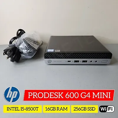 HP ProDesk 600 G4 Mini I5-8500T 256GB NVMe SSD 16GB RAM Win 11 Pro WIFI • $129.99