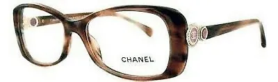 CHANEL Eyeglasses - 3202 C1101 COLLECTION BOUTON  - Brown Taupe - Womens • $249.95