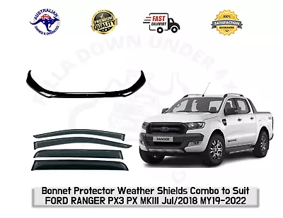 Bonnet Protector Weather Shields Guard To Suit Ford Ranger PX3 PX MKIII 18-22 • $126.99