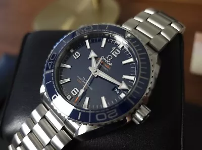 Stunning! OMEGA Seamaster Planet Ocean 43.5mm 600m Co-Axial Blue Dial • $4570