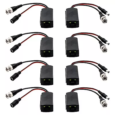 4 Pairs Video Balun RJ45 To BNC Transceiver HD-CVI/TVI/AHD/SDI For 4K Camera • $35.99