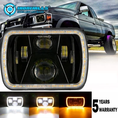 $37.99 • Buy 7x6'' 5x7'' LED Headlight Hi/Lo Beam H6054 Fit For Nissan Pickup Hardbody 83-97