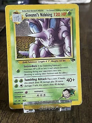 Giovanni's Nidoking #7 Holo Gym Challenge 7/132 Pokémon TCG HP • $0.99