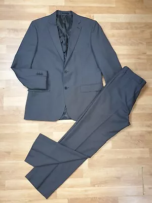 KARL JACKSON KJ 2 Piece Suit Jacket Mens Size 42R Trouser W34 L31 Grey Business • £44.95