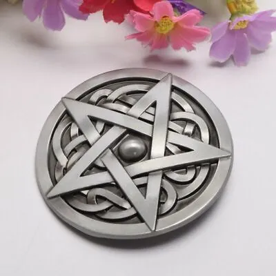 Men's Zinc Alloy Celtic Knot Pentagram Pattern Belt Buckle Fit For 1.5-1.6 Inch • $9.99