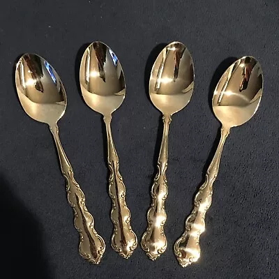 4 Teaspoons ~ MOZART Oneida Deluxe Stainless Flatware Silverware Flatware 6  Lot • $17.98