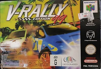 V-Rally Edition (Boxed) 99 Nintendo 64 Game Complete With Manual Free Postage • $56