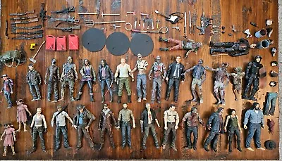 The Walking Dead Figure Lot Comic And TV Series Action Figure Lot & Lunch Box • $202.50