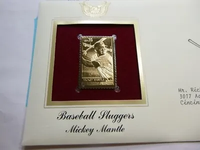 Mickey Mantle Baseball Yankees 1st Issue 2006 Usps 24kt Gold Stamp Set Rare H2 • $59.95