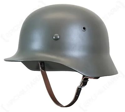 £68.95 • Buy Reproduction WW2 German M35 Helmet - Leather Liner Quality Steel  Army Stalhelm