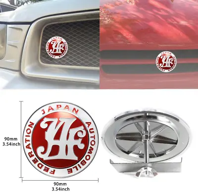 Car Hood Grille Front Emblem Badge Japan Automobile Federation Red For Mazda • $29.99