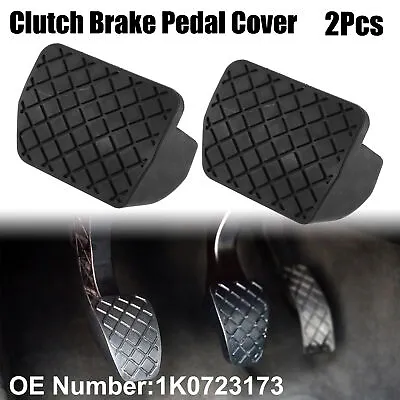 2 Pcs Anti-Slip Clutch Brake Pedal Cover Car Pedal Cover For Audi Q3 A3 Black • $11.74