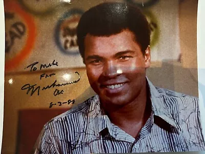 Young Muhammad Ali Picture Signed In 1988 8  X 10  With COA • £539.99