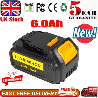 £16.99 • Buy For DeWalt DCB184 18V Li-ion 6.0Ah XR Slide Battery DCB180 DCF885 DCB182 DCD785