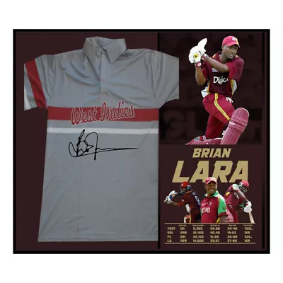 $995 • Buy Brian Lara Signed & Framed West Indies Cricket One Day Shirt