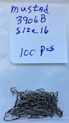 100 Pcs Mustad 3906B Wet Nymph 2XL Size 16 Fly Tying Hooks Materials • $4.99