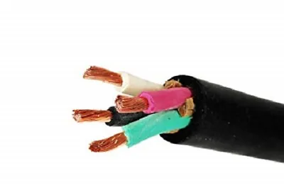 124025 12/4 Wire Cord SOOW Rubber Coated 12 Gauge 4 Conductor 25' • $48.18