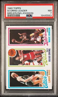 1980 Topps Basketball Larry Bird Magic Johnson Rookie Card RC PSA 7 Nr MINT Dr J • $1499.99
