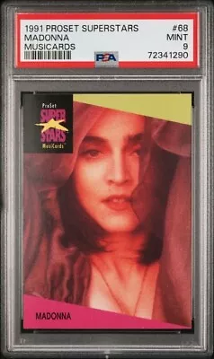 1991 Pro Set Superstars Musicards MADONNA #68 PSA 9 MINT Low Pop Combine S/H • $39.99