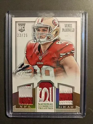 Vance McDonald 2013 National Treasures Rookie Triple Patch 22/25 • $9.97