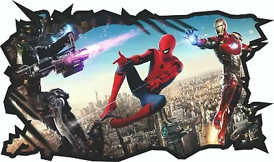 £14.99 • Buy Spiderman Superhero Wall Art Stickers Mural Decal Kids Bedroom Decor Top Quality