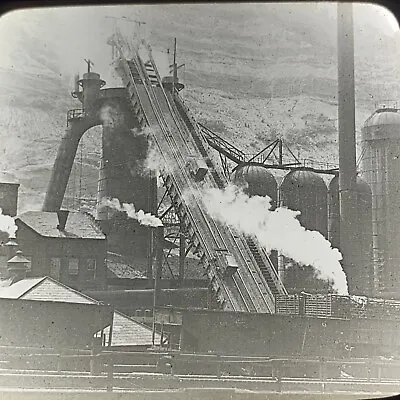 Magic Lantern Glass Slide Photo Keystone Steel Blast Furnace Pittsburgh PA • $14.95