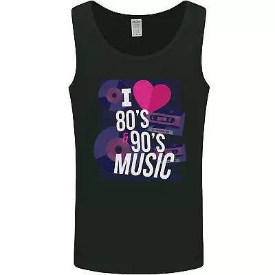 I Love 80s 90s Music Pop Rock Acid House Mens Vest Tank Top • £10.99