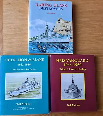 Lot Of Neil McCart Books - Daring Class DestroyersHMS Vanguard TigerLion & Bl • £34.99