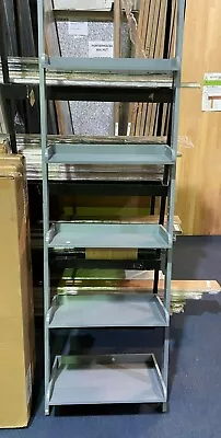 5 Tier Ladder Shelving Leaning Storage Bookcase Display Unit- Grey Finish • £29.95