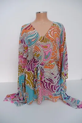 Matthew Williamson X H&M Womens Kaftan Beach Dress Size M Medium Printed Pink • $56.72