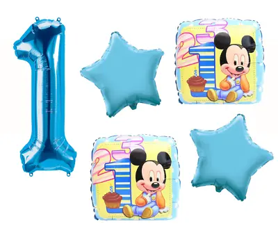 Baby Mickey Minnie Mouse Foil Balloon 1st 2nd 3rd Birthday Foil Balloon • £5