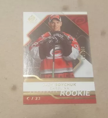 2008-09 Ud Sp Game Used Zach Boychuk Gold Parallel Rookie Card /100 Hurricanes • $0.36