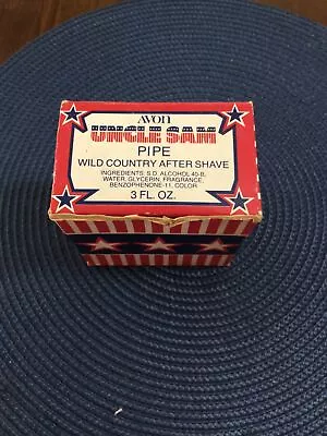 AVON Vintage  Tobacco Pipe Wild Country After Shave 3oz Empty In Box • $12.50