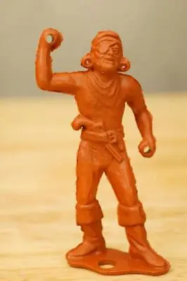 Vintage Plastic MPC Toy Figure Ring Hand Pirate Brown 2.75  Tall • $8.99