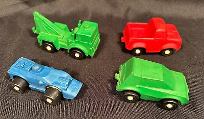 Vintage 1970s Wee Wheels Toys Bundle Sun Rubber Company Plastic Cars Lot Of 4 • $14.99