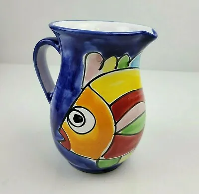 Vintage Nino Parrucca Style Pitcher Jug PESCA Fish Hand Painted Made In Italy • $28.97