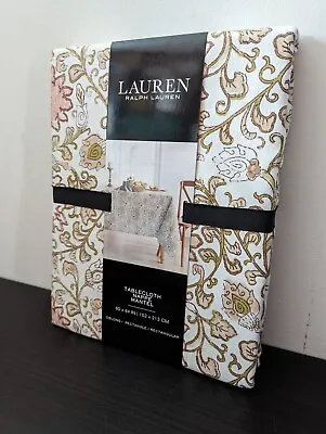 Ralph Lauren Tablecloth Cream Spring Floral 152cm X 213cm Rectangle 60  X 84 • £29.99