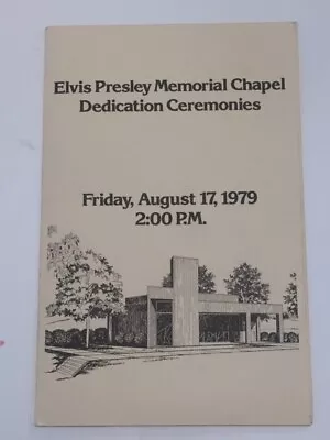 SUPER RARE: Elvis Memorial Chapel Programme 1979 SIGNED BY KATHY WESTMORELAND EX • $406.93
